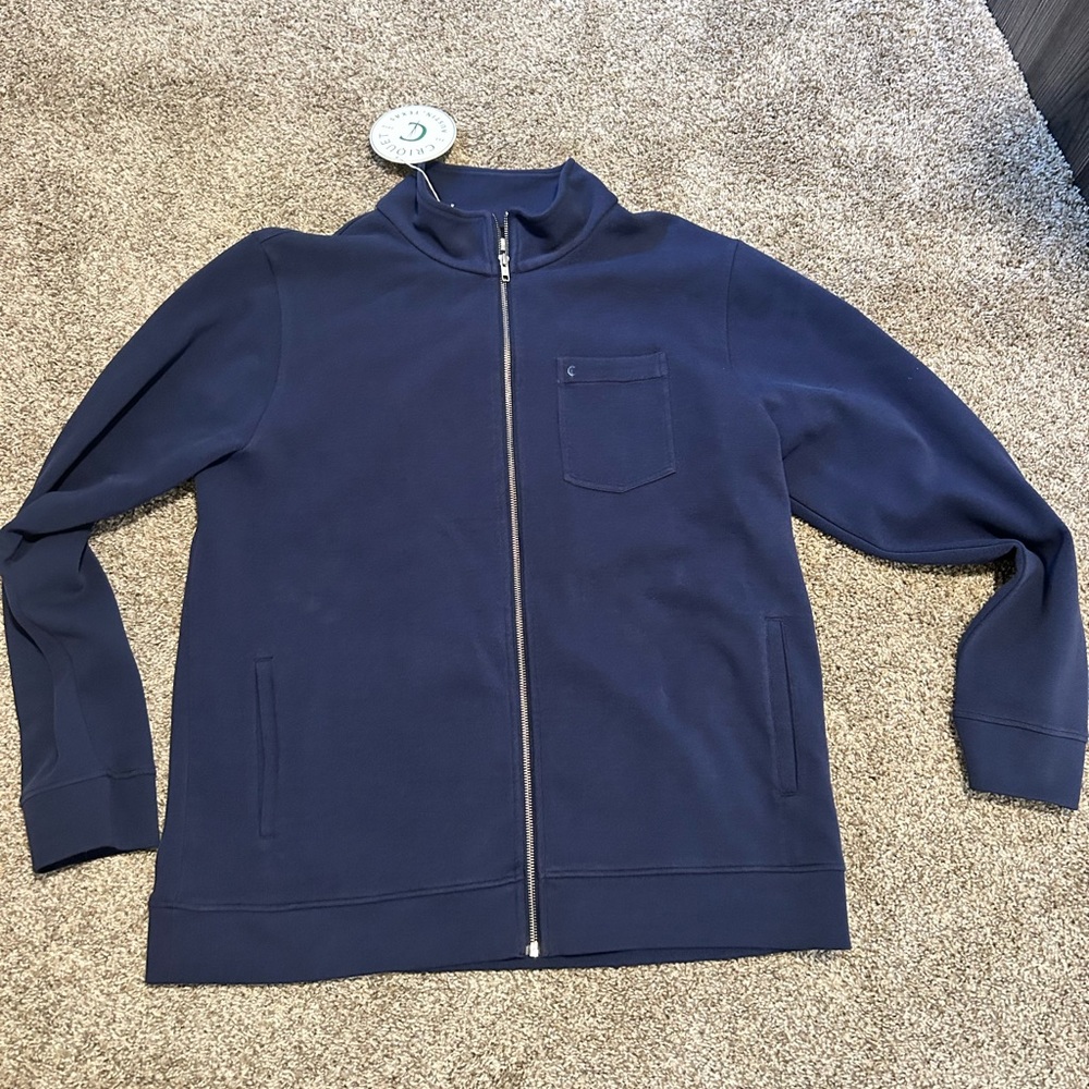 Criquet Men's Deep Blue Zip-Up Sweater